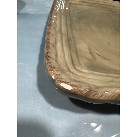 Artimino Tuscan Countryside Sage Stoneware Square 2 Plates Set - Picture 6 of 8